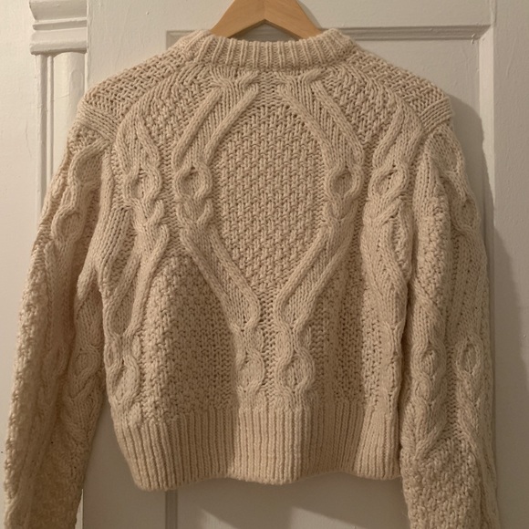 French connection cropped cable knit calina jumper - medium - Picture 7 of 15